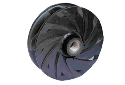 Rubber slurry pump impeller