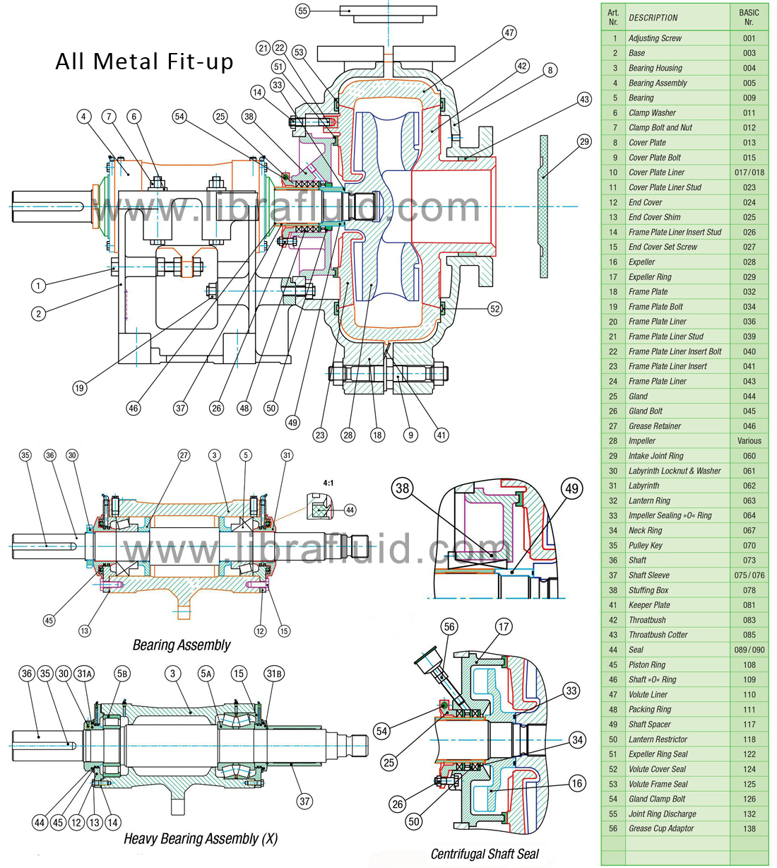 high head slurry pump assembly drawing