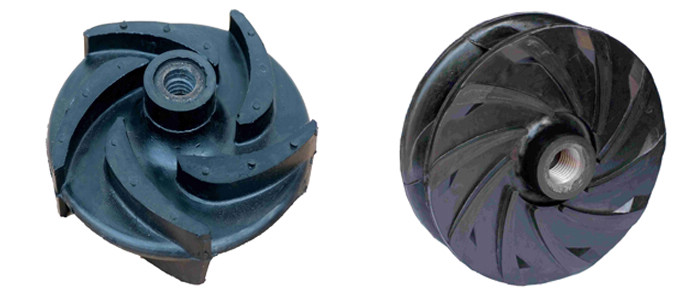 Rubber slurry pump impeller