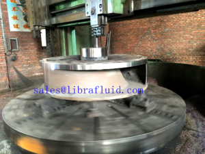 Dredge pump impeller in machining process