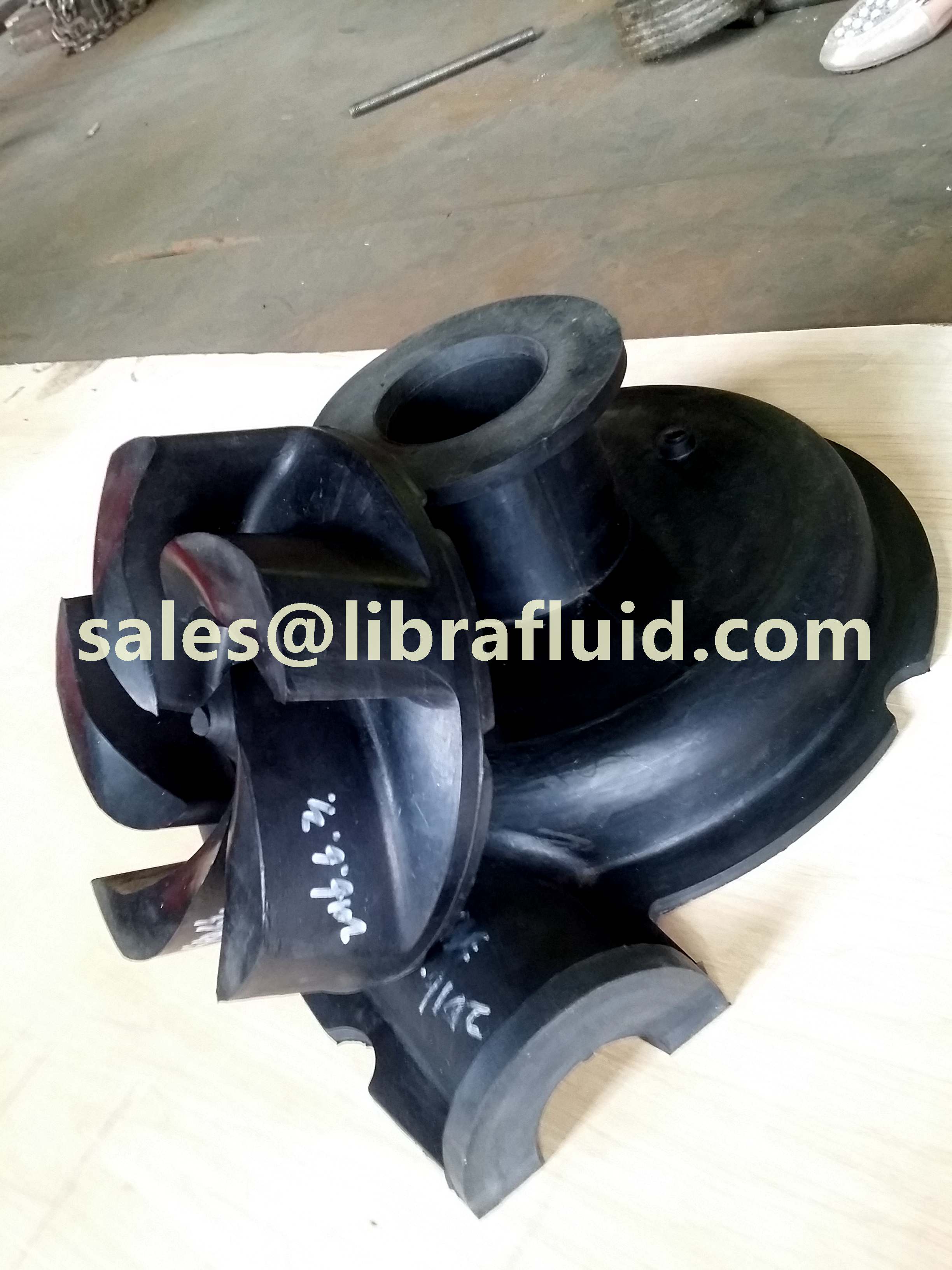 Hypalon slurry pump impeller and liner