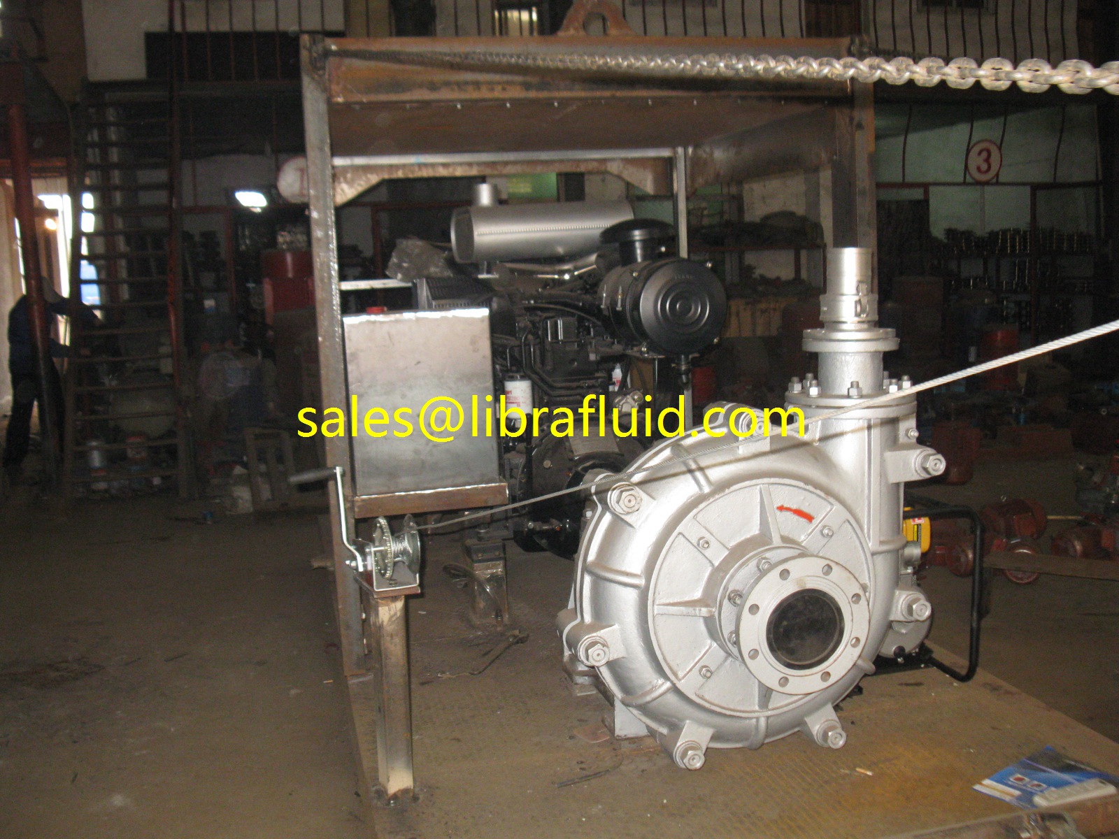 slurry pump with diesel engine for Indonesia client