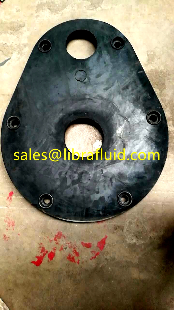 Rubber back liner for vertical slurry pump