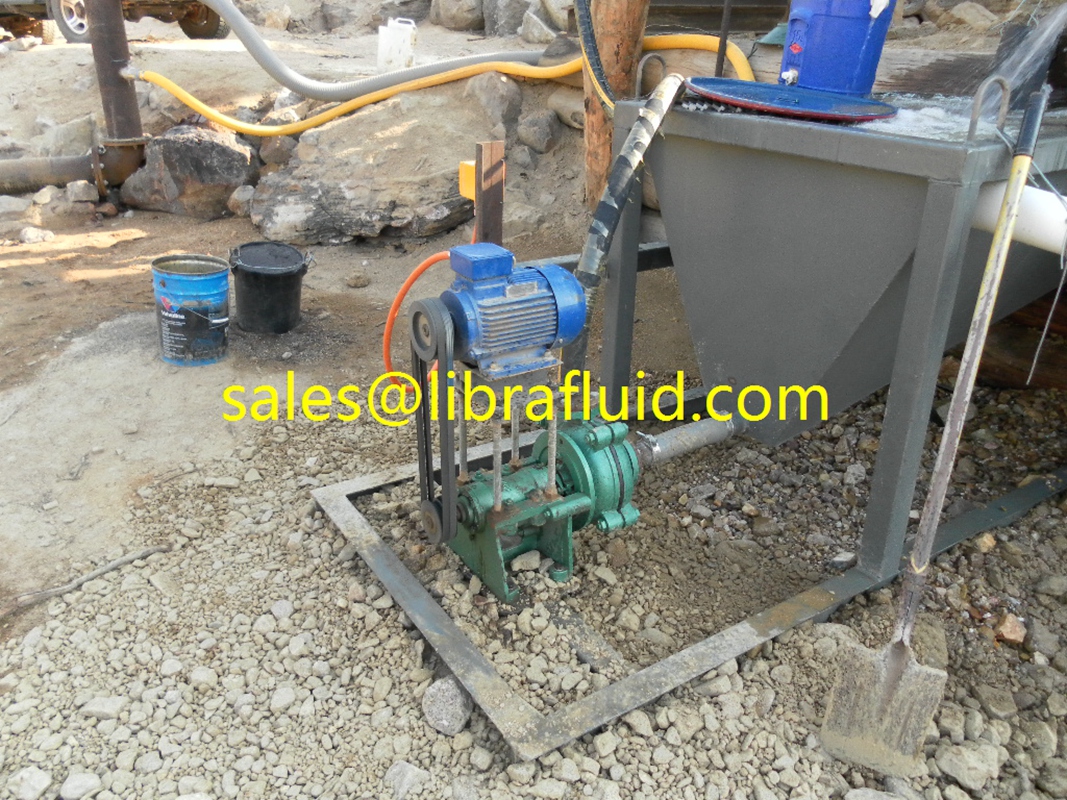small rubber slurry pump on Tin mine