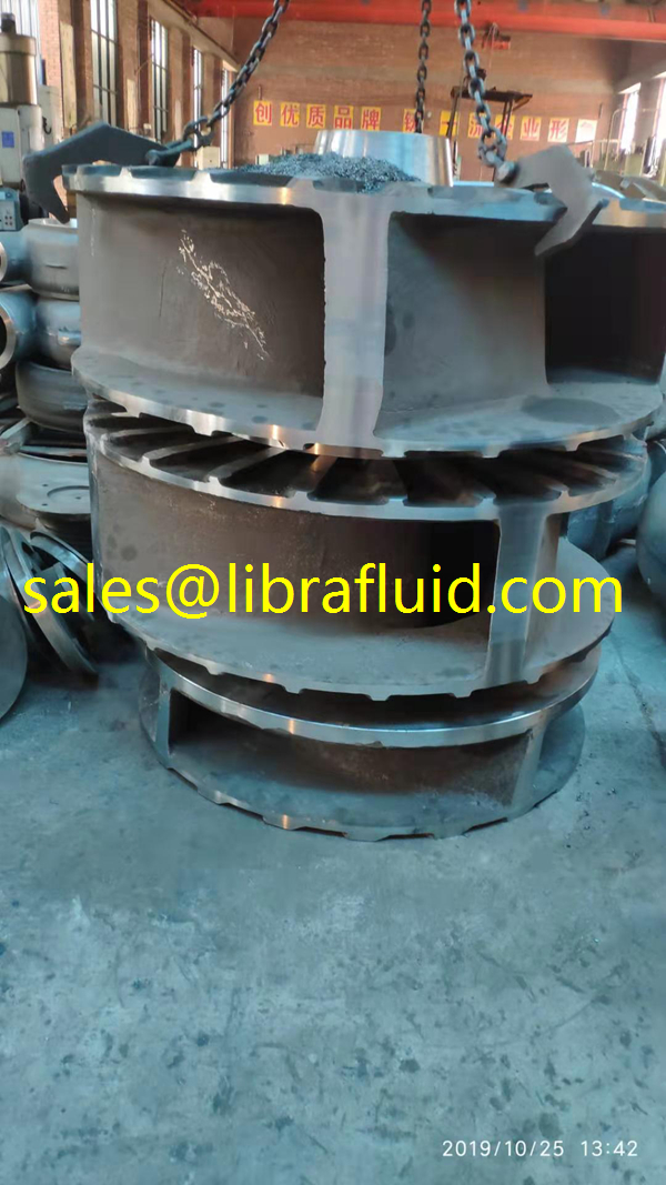 Dredge slurry pump impeller
