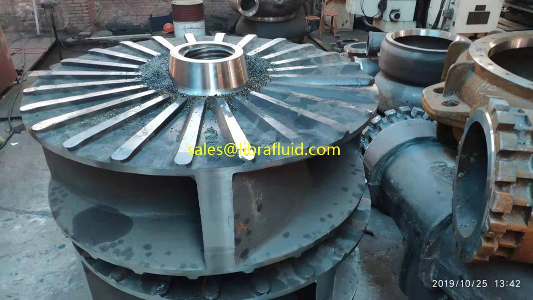 Dredge slurry pump impeller