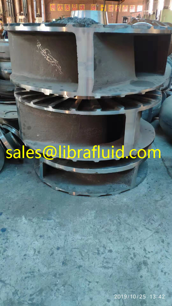 Dredge slurry pump impeller