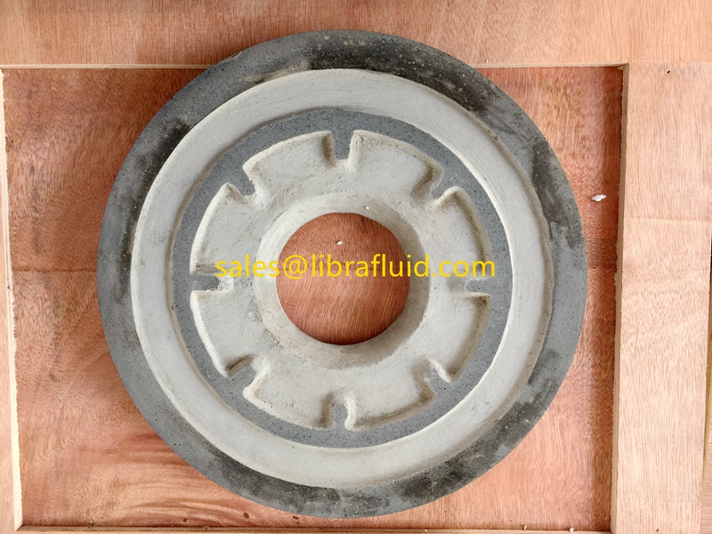 Ceramic slurry pump plate