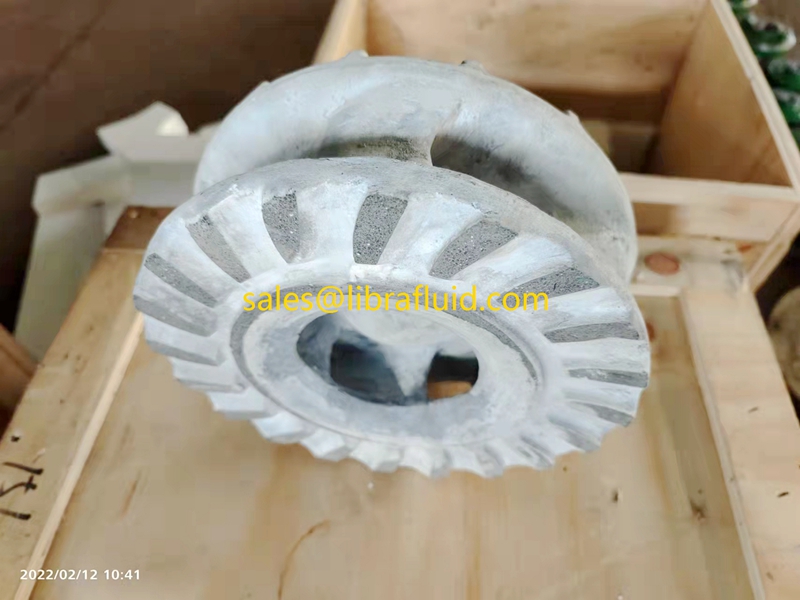 Ceramic slurry pump impeller