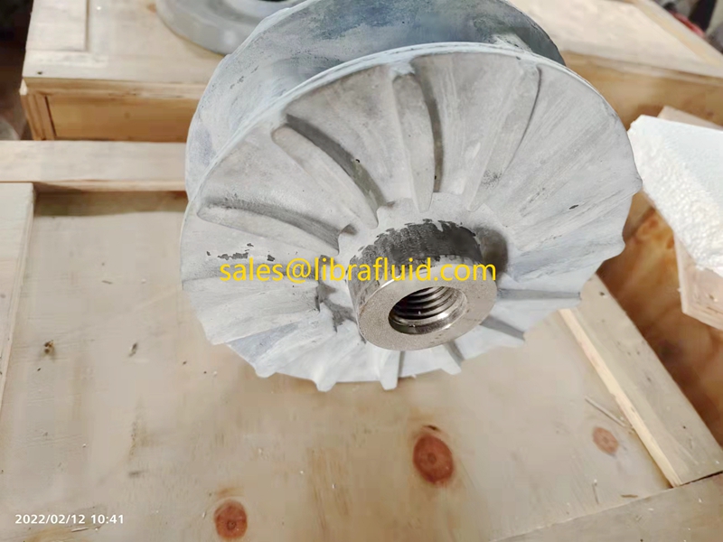 Ceramic slurry pump impeller