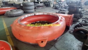 Dredge pump casing in high chrome material 